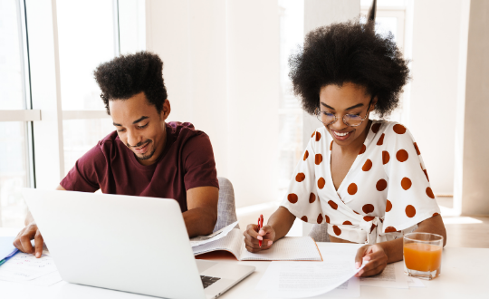 Couple taking out a joint mortgage